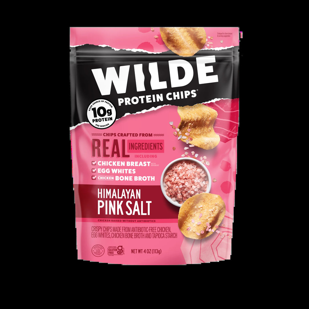 Protein Chips Himalayan Pink Salt, Thin Crispy High Protein, Keto Low Carb Snack, 4.0 Oz