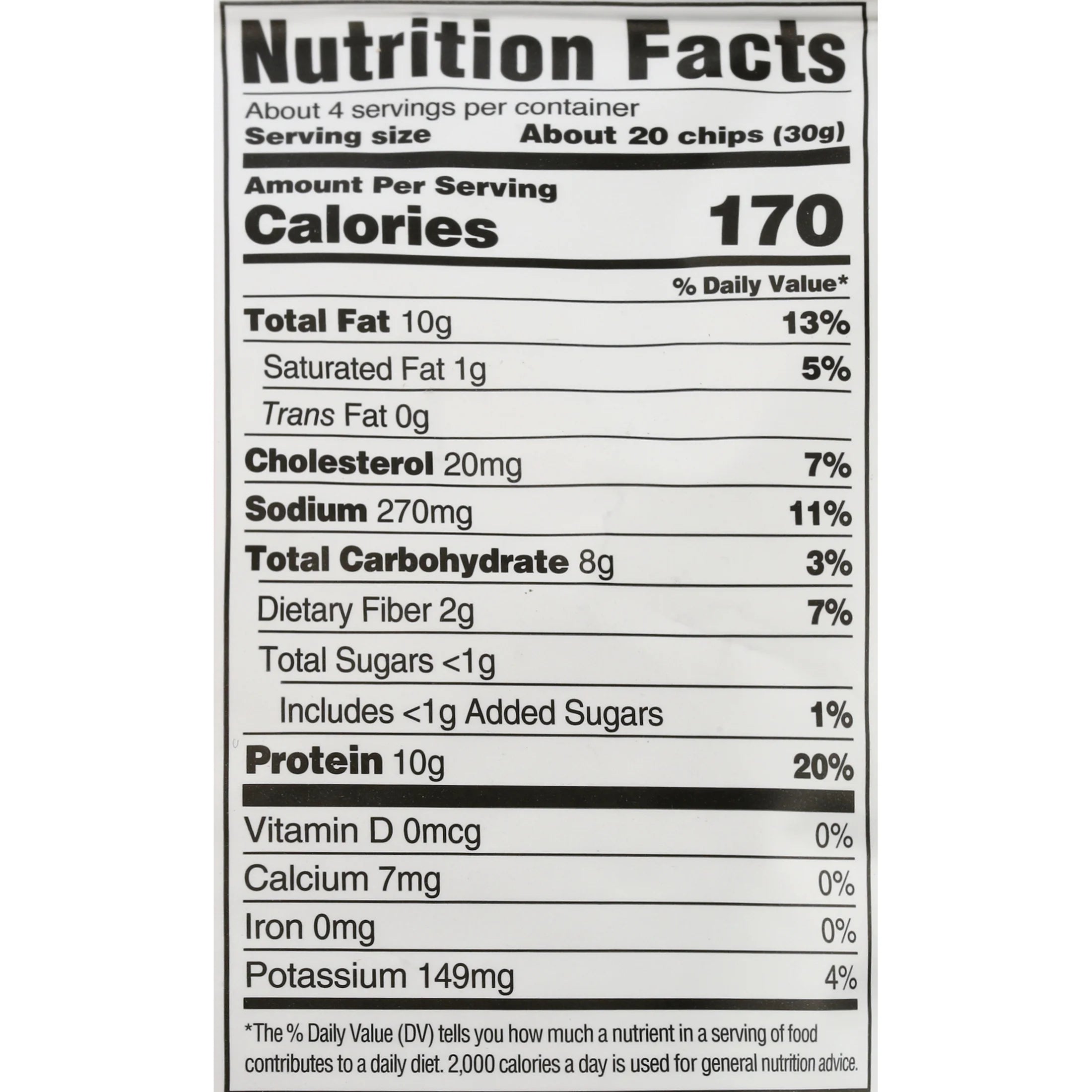 Protein Chips Himalayan Pink Salt, Thin Crispy High Protein, Keto Low Carb Snack, 4.0 Oz