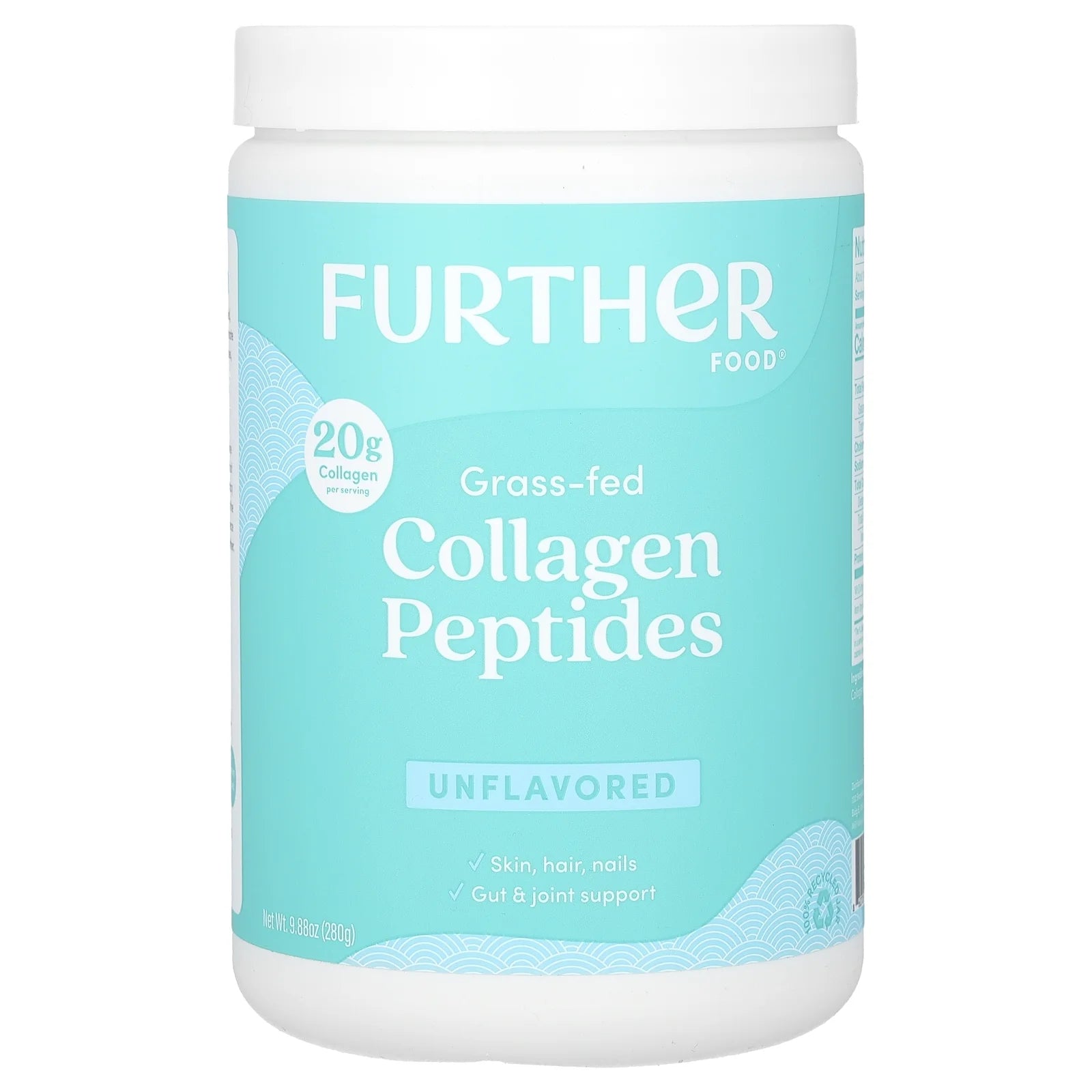 Unflavored Collagen Peptides Powder, Grass-Fed Pasture-Raised Hydrolyzed Type 1 & 3 Protein, Gut Health + Joint, Hair, Skin, Nails, Paleo Keto Sugar-Free 9.88 Oz