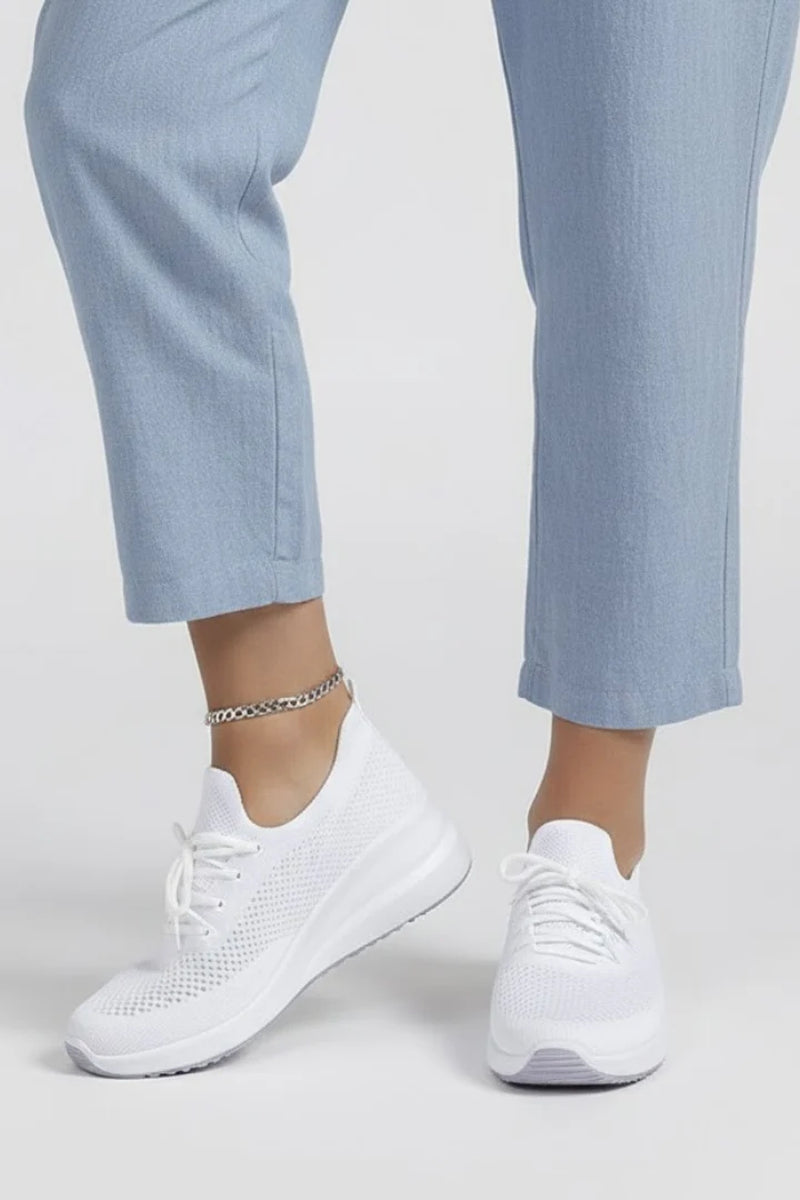 Women'S Sneakers with Knitted Upper and Layered Sole