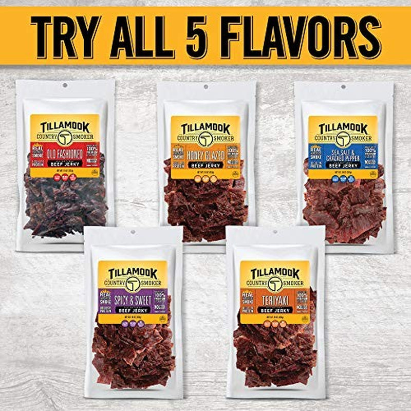 Tillamook Country Smoker Real Hardwood Smoked Beef Jerky, Sea Salt & Cracked