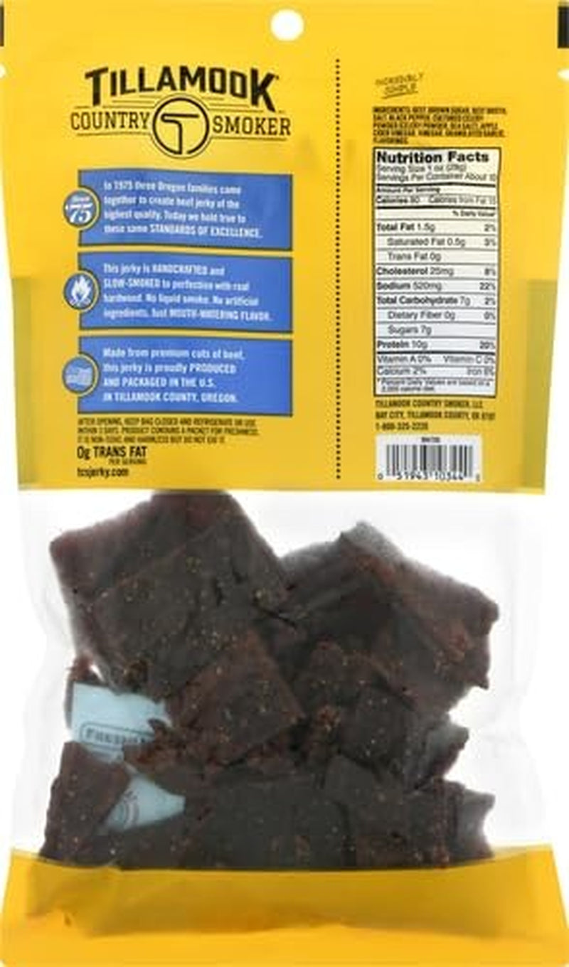 Tillamook Country Smoker Real Hardwood Smoked Beef Jerky, Sea Salt & Cracked