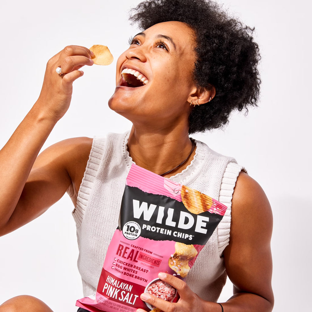 Protein Chips Himalayan Pink Salt, Thin Crispy High Protein, Keto Low Carb Snack, 4.0 Oz