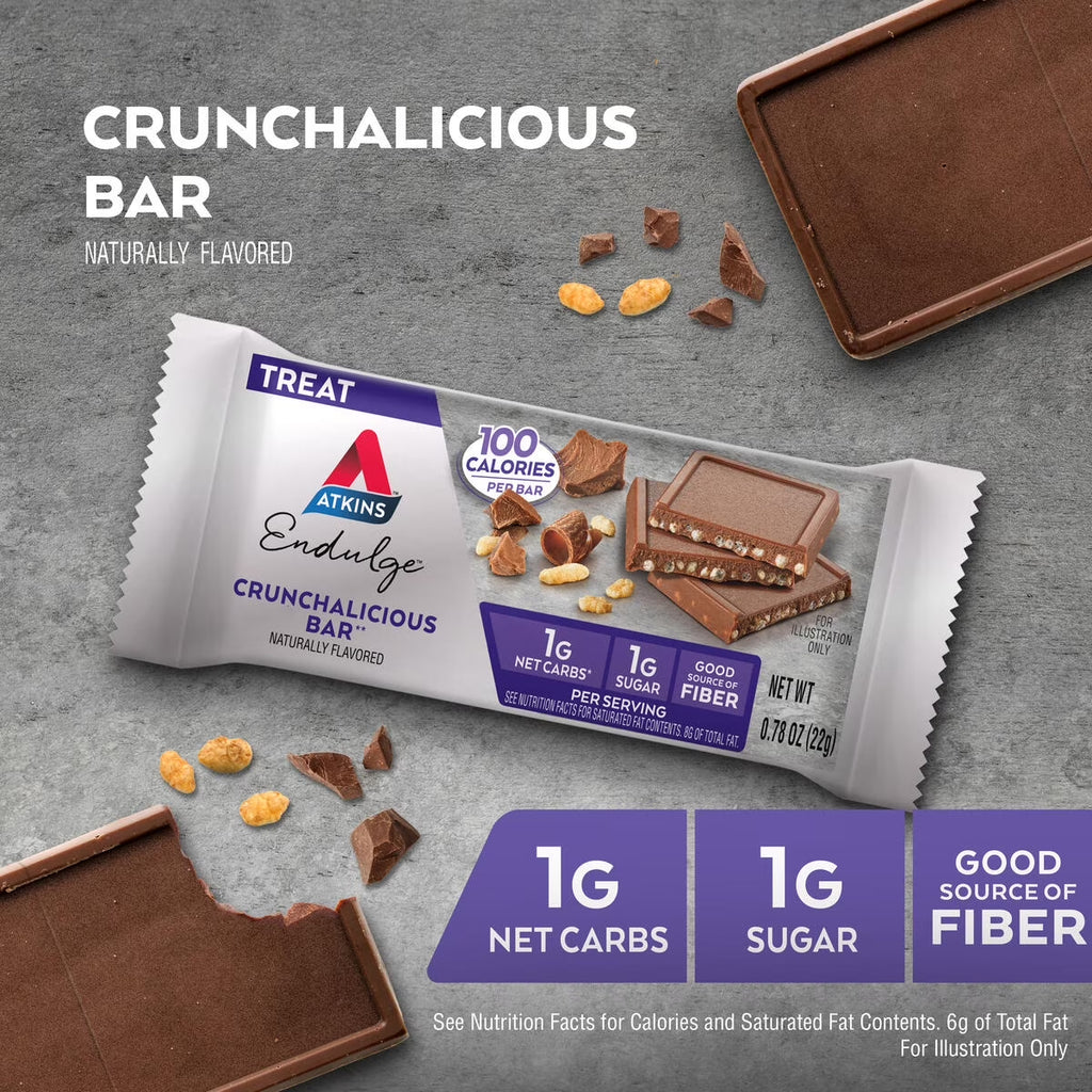 Endulge Treats, Crunchalicious Bar, Keto Friendly, 5 Count