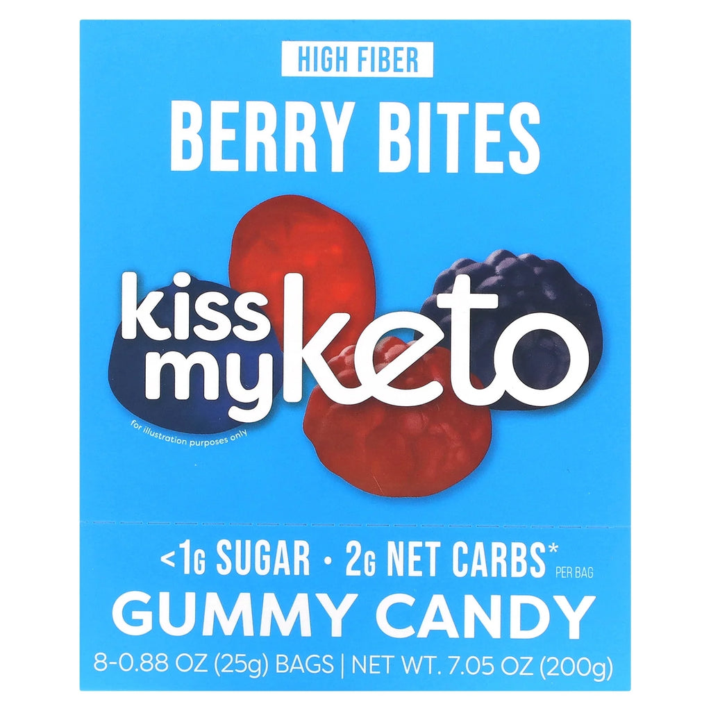 Gummies Candy – Low Carb Candy Berry Bites, Keto Snack Pack – Healthy Candy Gummys – Vegan Candy, Keto Gummy Candy – Keto Candy Gummies (8-Pack)