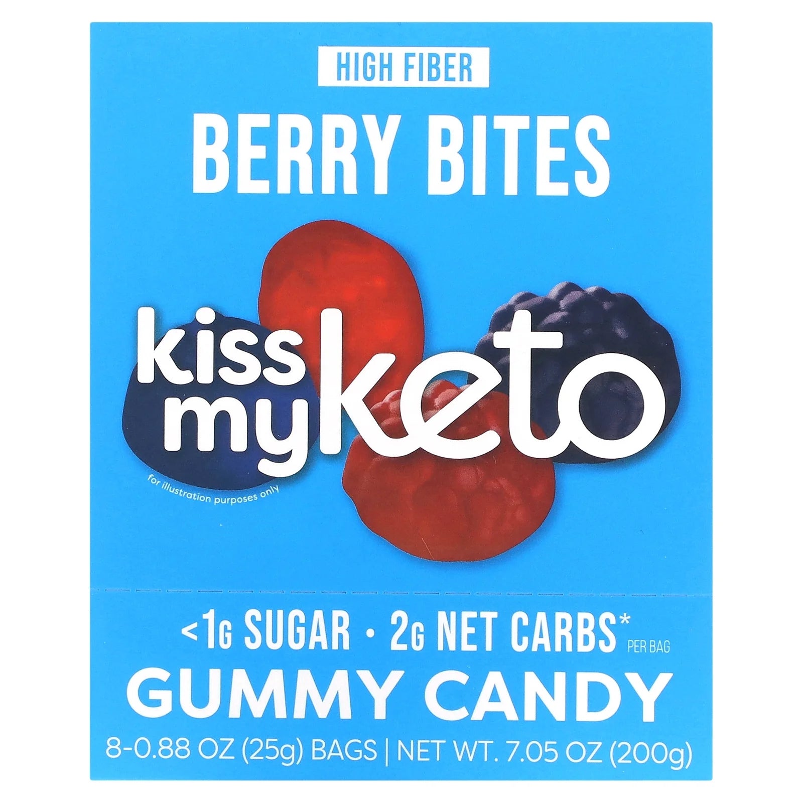 Gummies Candy – Low Carb Candy Berry Bites, Keto Snack Pack – Healthy Candy Gummys – Vegan Candy, Keto Gummy Candy – Keto Candy Gummies (8-Pack)