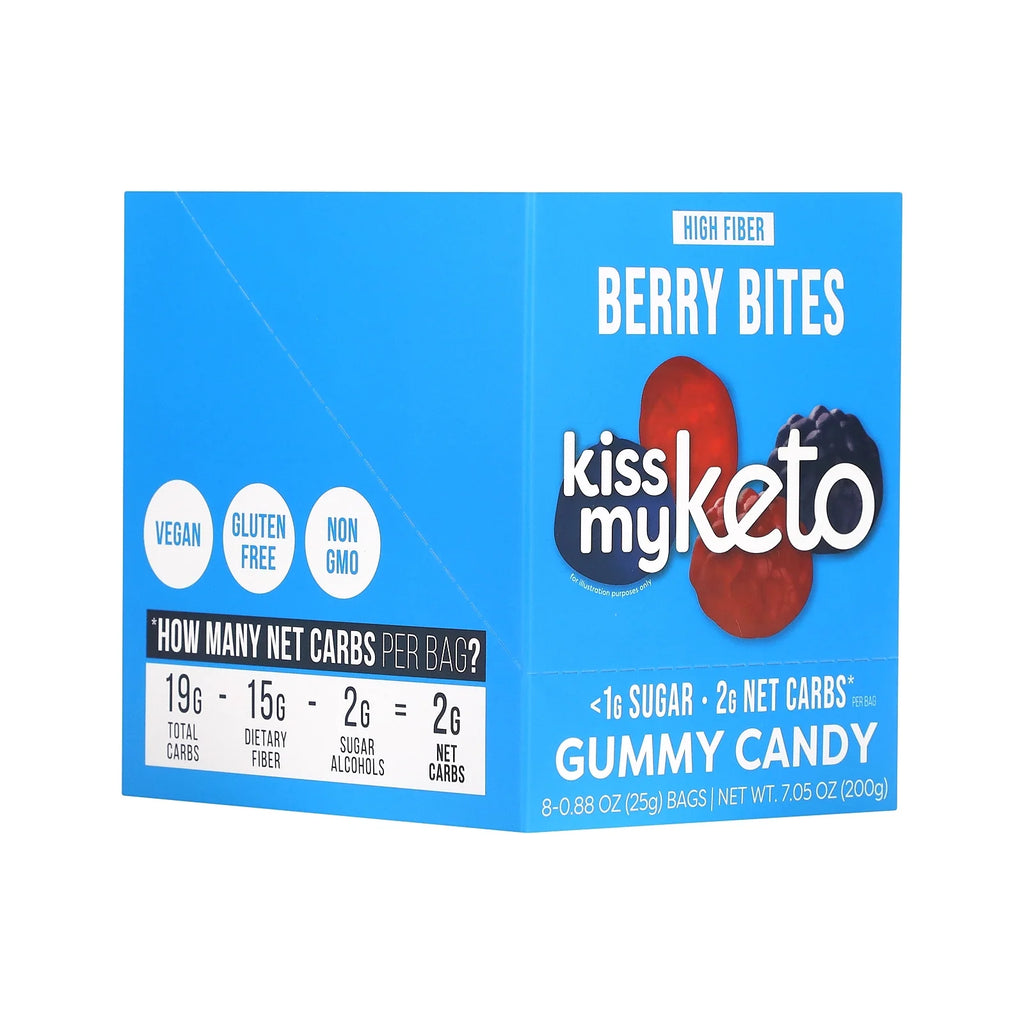Gummies Candy – Low Carb Candy Berry Bites, Keto Snack Pack – Healthy Candy Gummys – Vegan Candy, Keto Gummy Candy – Keto Candy Gummies (8-Pack)