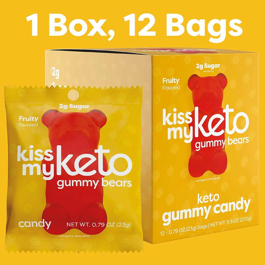 Gummies Candy – Low Carb Candy Gummy Bears, Keto Snack Pack – Healthy Candy Gummys – Vegan Candy, Keto Gummy Candy – Keto Candy Gummies (48-Pack)