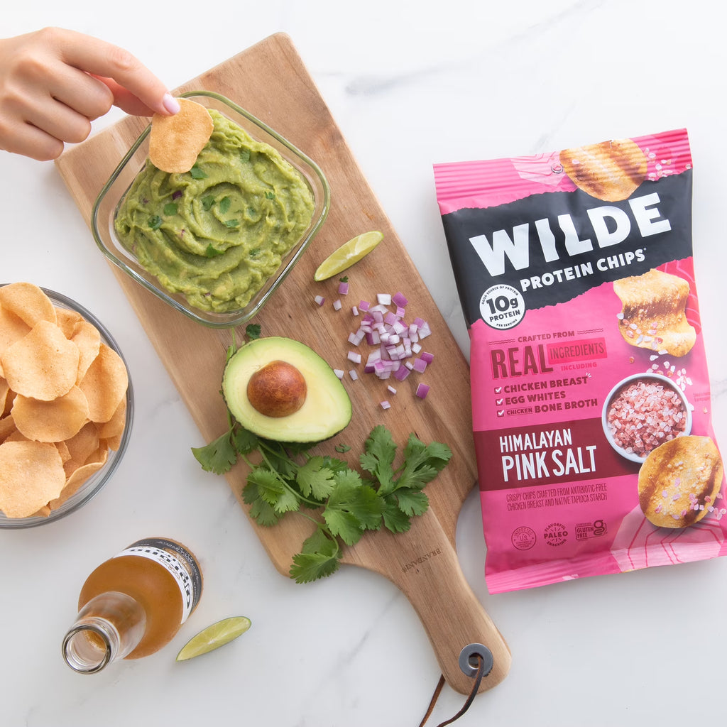 Protein Chips Himalayan Pink Salt, Thin Crispy High Protein, Keto Low Carb Snack, 4.0 Oz