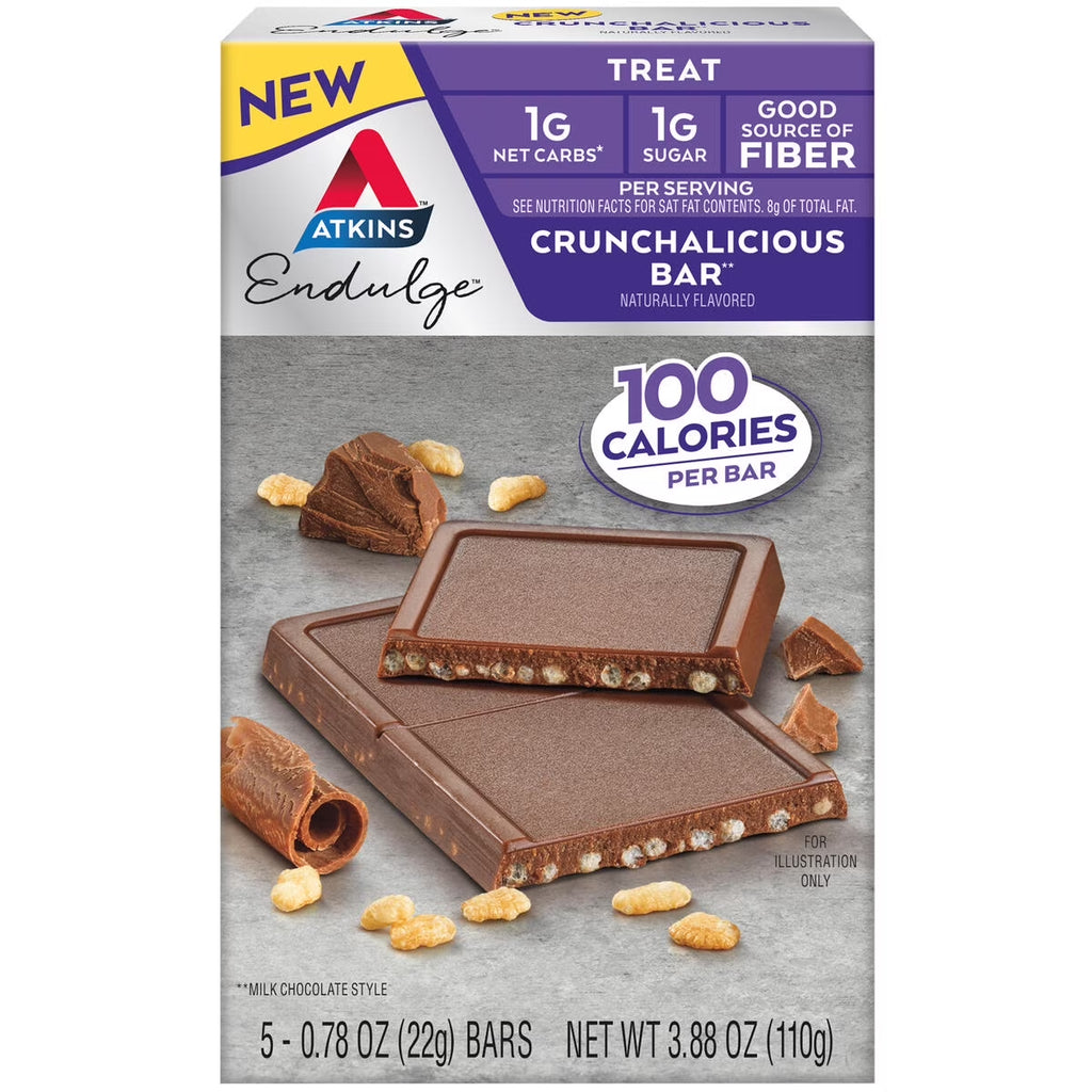 Endulge Treats, Crunchalicious Bar, Keto Friendly, 5 Count