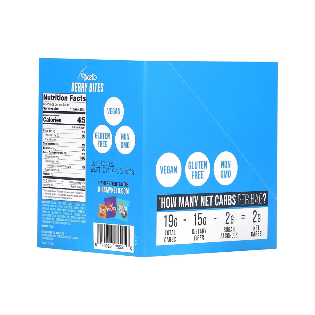 Gummies Candy – Low Carb Candy Berry Bites, Keto Snack Pack – Healthy Candy Gummys – Vegan Candy, Keto Gummy Candy – Keto Candy Gummies (8-Pack)