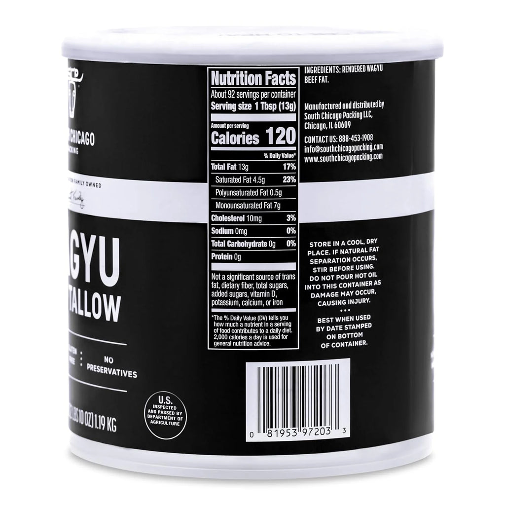 South Chicago Packing Wagyu Beef Tallow, 42 Ounces, Paleo-Friendly, Keto-Friendly, 100% Pure Wagyu