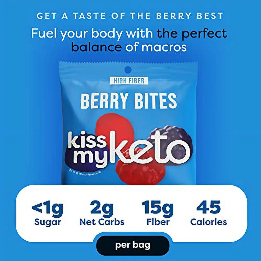 Gummies Candy – Low Carb Candy Berry Bites, Keto Snack Pack – Healthy Candy Gummys – Vegan Candy, Keto Gummy Candy – Keto Candy Gummies (8-Pack)