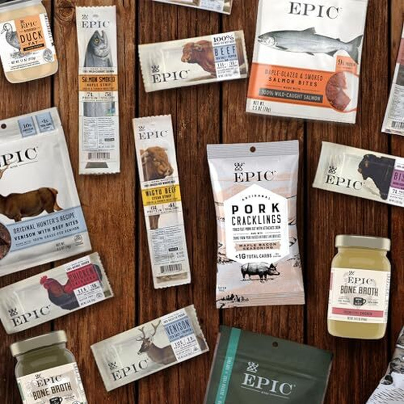EPIC Protein Bars Variety Pack Gluten Free Keto Paleo 12 Count Meat Snacks