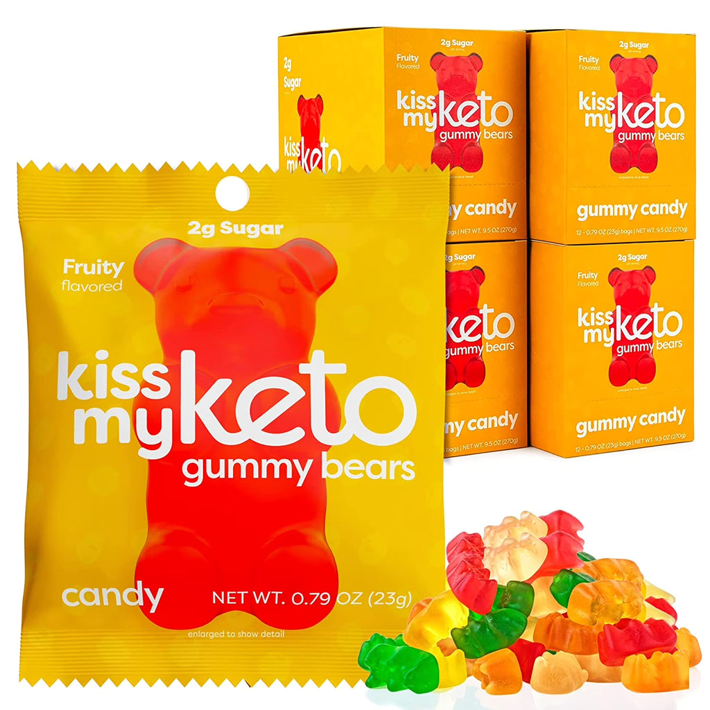 Gummies Candy – Low Carb Candy Gummy Bears, Keto Snack Pack – Healthy Candy Gummys – Vegan Candy, Keto Gummy Candy – Keto Candy Gummies (48-Pack)