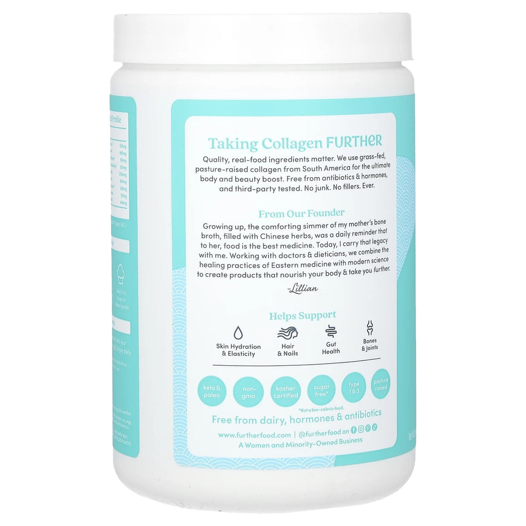 Unflavored Collagen Peptides Powder, Grass-Fed Pasture-Raised Hydrolyzed Type 1 & 3 Protein, Gut Health + Joint, Hair, Skin, Nails, Paleo Keto Sugar-Free 9.88 Oz