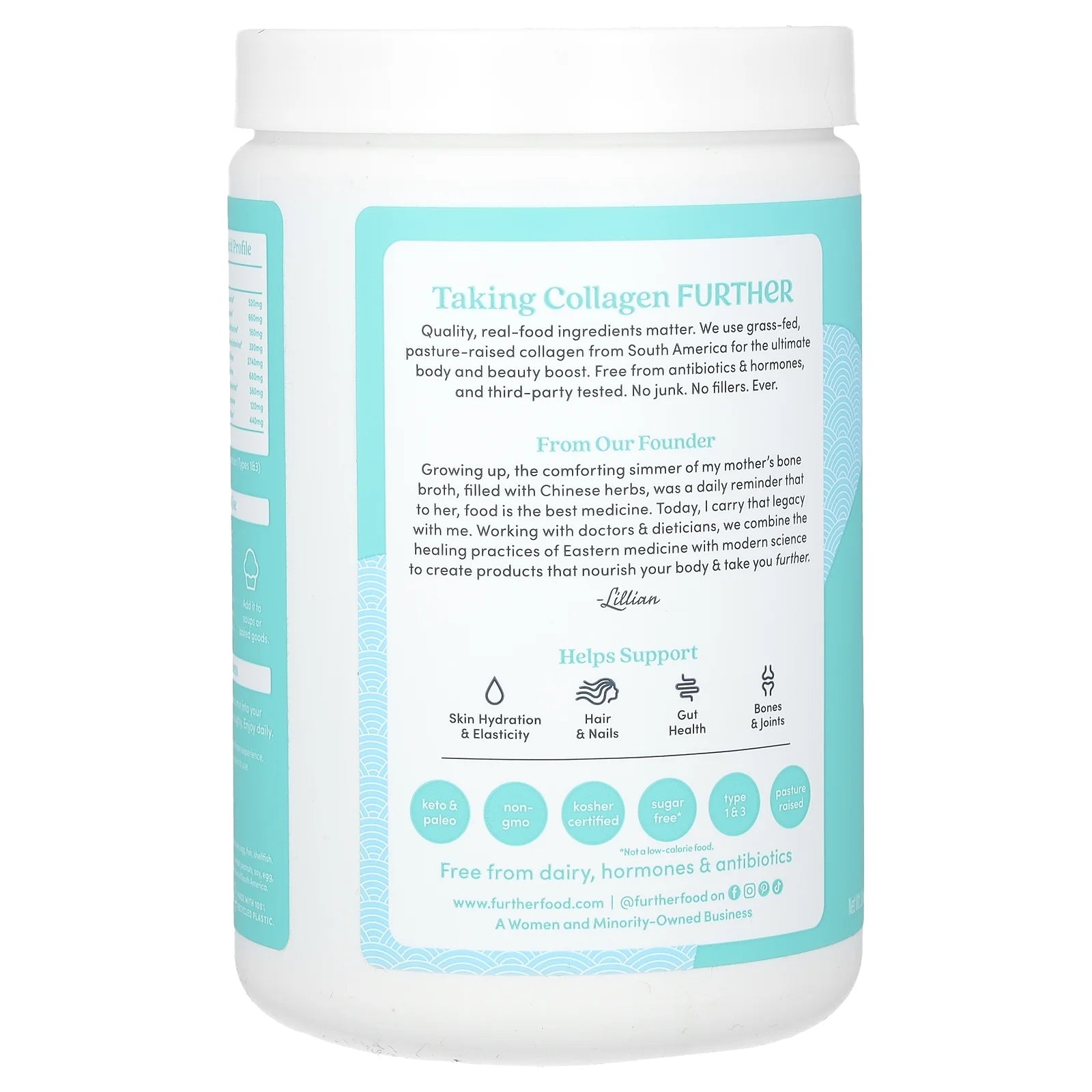 Unflavored Collagen Peptides Powder, Grass-Fed Pasture-Raised Hydrolyzed Type 1 & 3 Protein, Gut Health + Joint, Hair, Skin, Nails, Paleo Keto Sugar-Free 9.88 Oz
