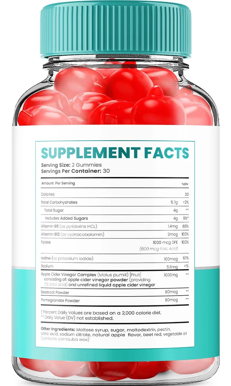 Keto Raw Gummies - Keto Raw Apple Cider Vinegar Gummy Supplement for Energy - Keto Raw Keto Gummies Dietary Supplement (60 Gummies)