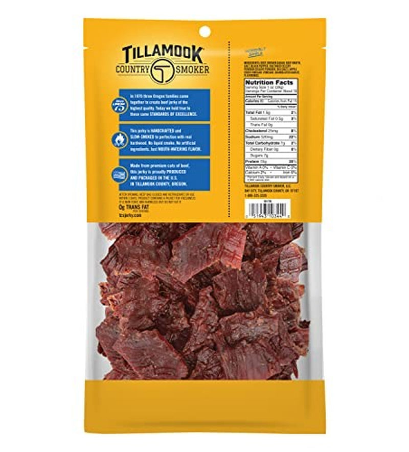 Tillamook Country Smoker Real Hardwood Smoked Beef Jerky, Sea Salt & Cracked