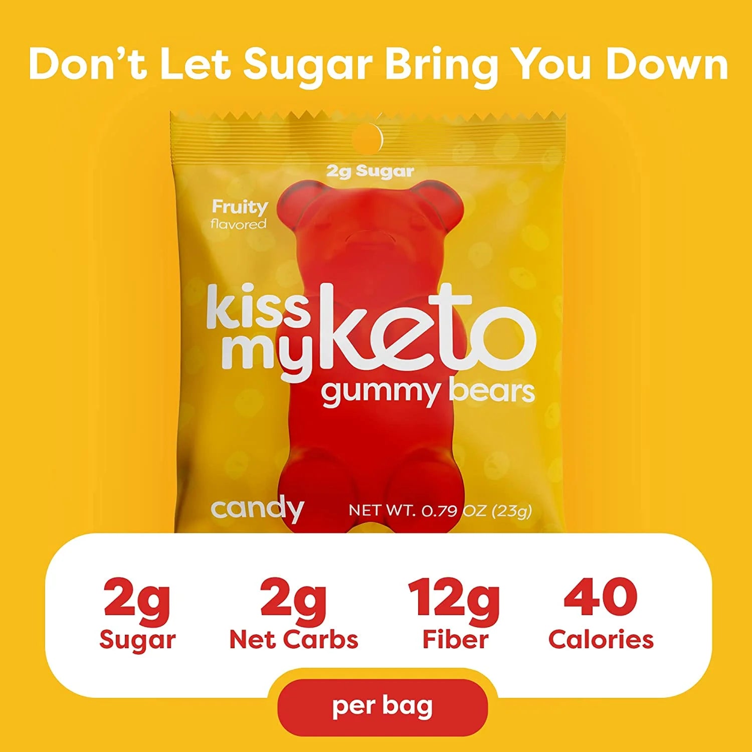 Gummies Candy – Low Carb Candy Gummy Bears, Keto Snack Pack – Healthy Candy Gummys – Vegan Candy, Keto Gummy Candy – Keto Candy Gummies (48-Pack)