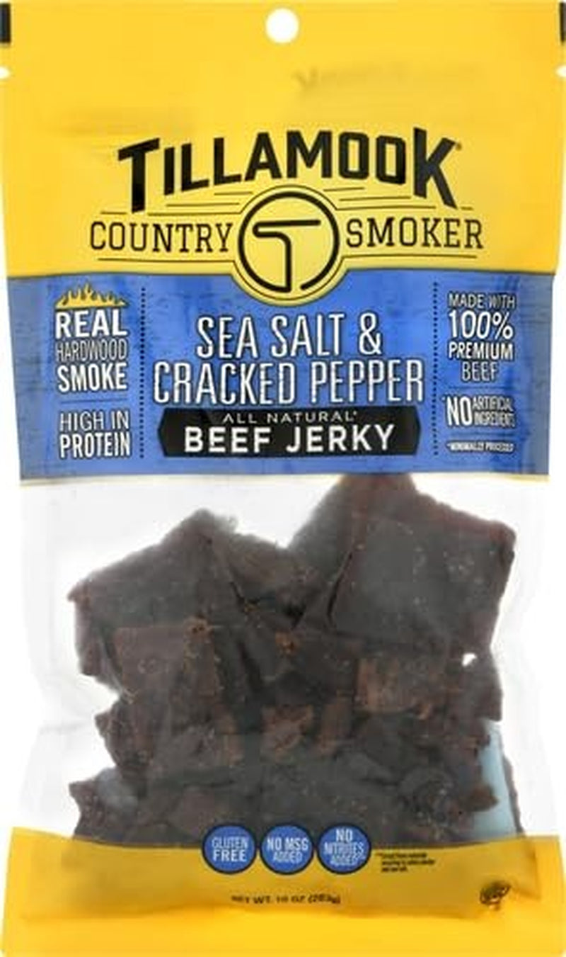 Tillamook Country Smoker Real Hardwood Smoked Beef Jerky, Sea Salt & Cracked