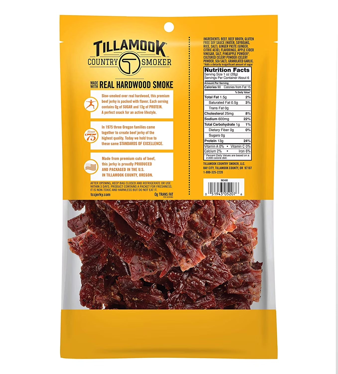 Country Smoker Zero Sugar Jerky, Original, 6.5 Oz