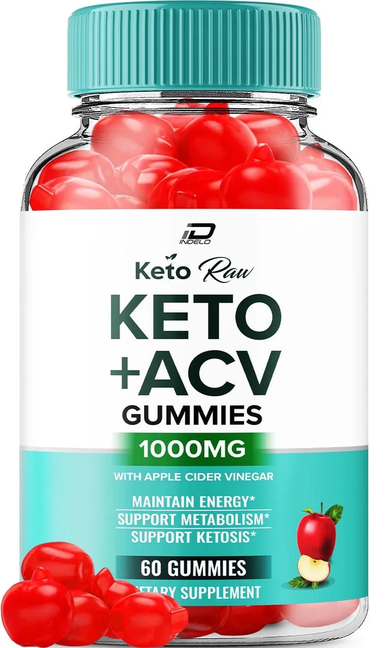 Keto Raw Gummies - Keto Raw Apple Cider Vinegar Gummy Supplement for Energy - Keto Raw Keto Gummies Dietary Supplement (60 Gummies)