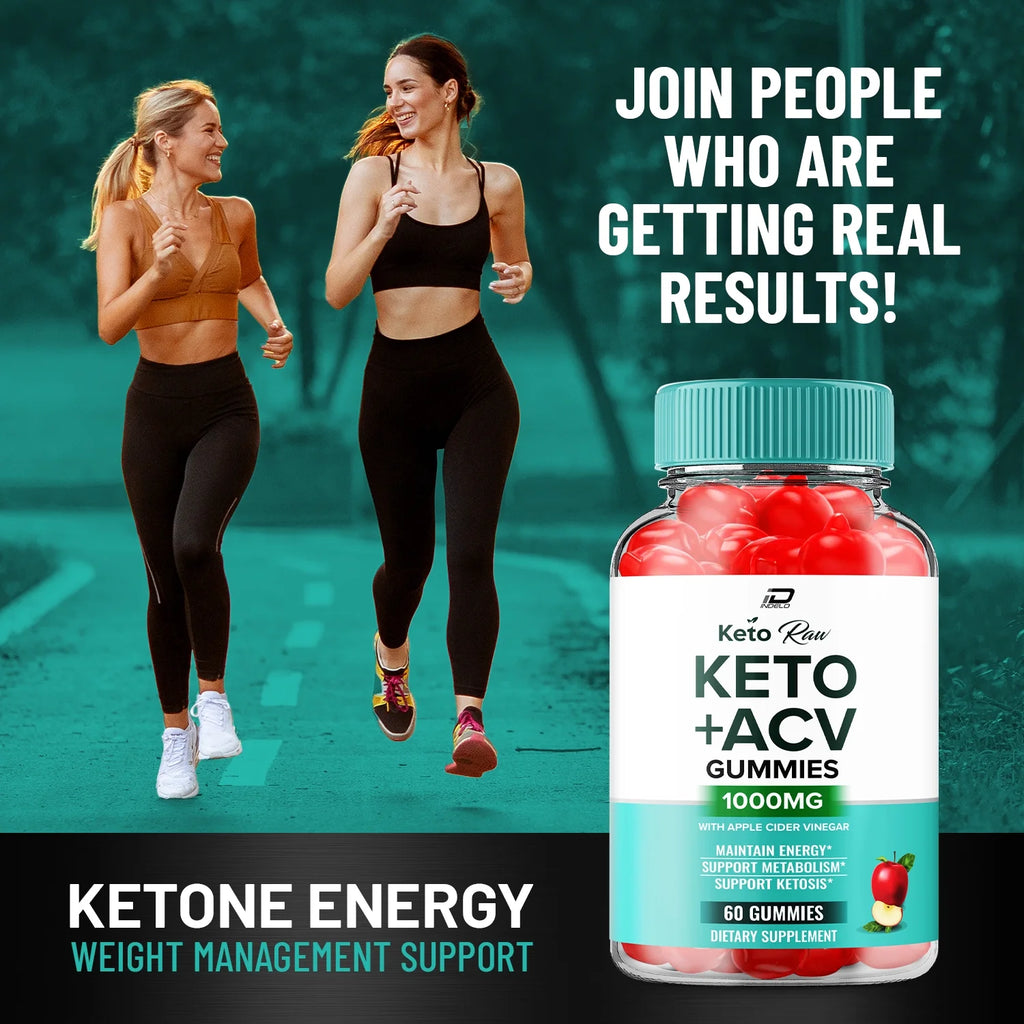 Keto Raw Gummies - Keto Raw Apple Cider Vinegar Gummy Supplement for Energy - Keto Raw Keto Gummies Dietary Supplement (60 Gummies)